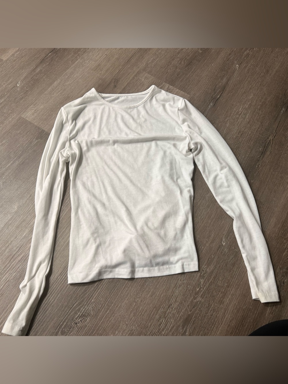 White Long Sleeve Lightweight Tee